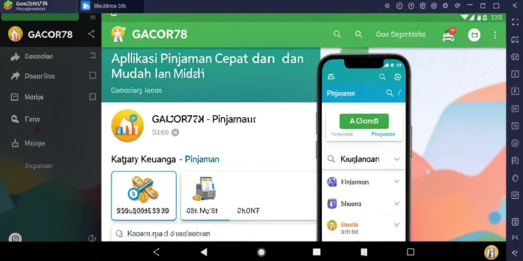 Tampilan utama GACOR78 menampilkan fungsionalitas pinjaman yang intuitif.