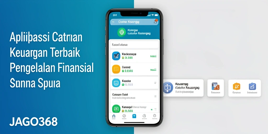 Antarmuka aplikasi JAGO368 yang intuitif untuk Catatan Keuangan.