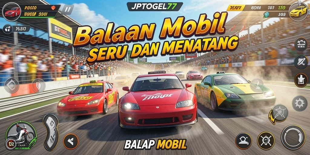 Tampilan antarmuka JPTOGEL77 yang menarik dalam balapan mobil.