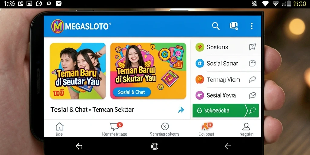 Antarmuka MEGASLOTO yang menarik untuk menemukan teman baru.