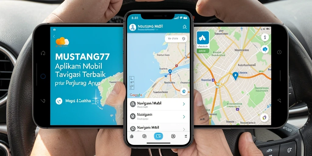 Tampilan antarmuka MUSTANG77 yang intuitif untuk navigasi mobil.