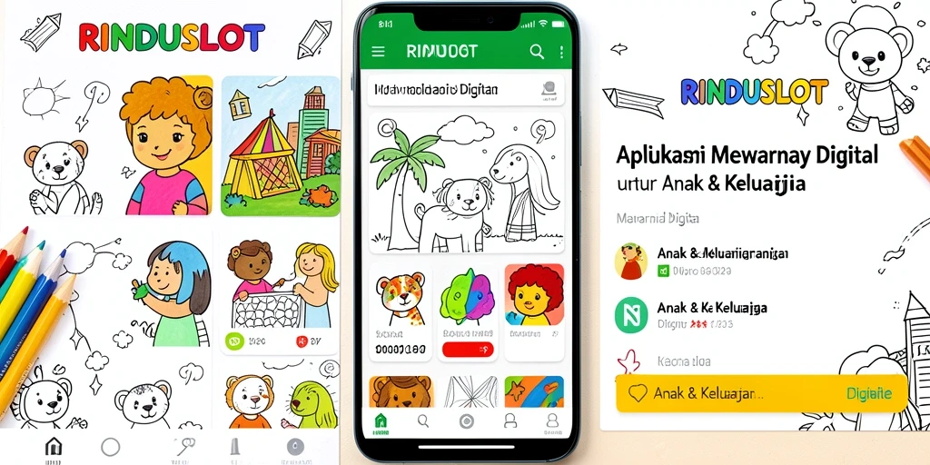 Tampilan antarmuka utama RINDUSLOT dengan pilihan gambar mewarnai.